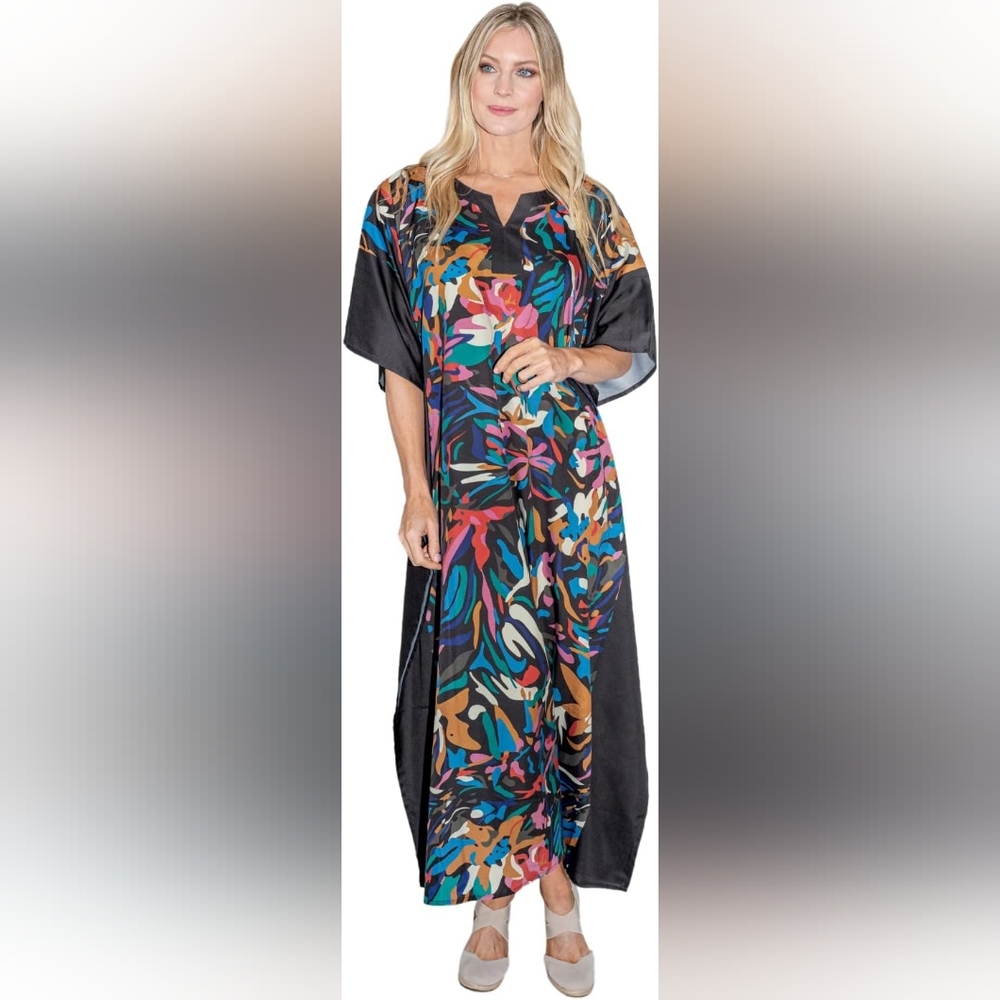 Miss Lavish Floral Maxi Kaftan